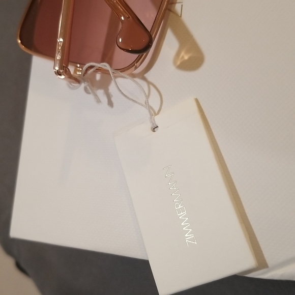 ?ZIMMERMANN? Empire Butterfly Sunglasses ~ Rose Gold Brown Gradient NWT main image 4